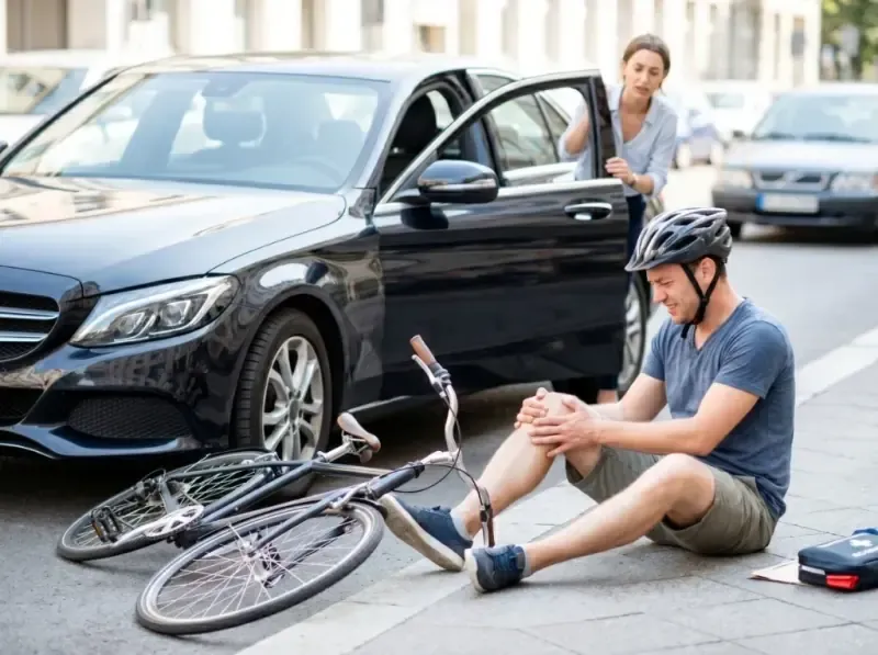 Unfallstelle im Straßenverkehr — Thema fahrlässige Körperverletzung